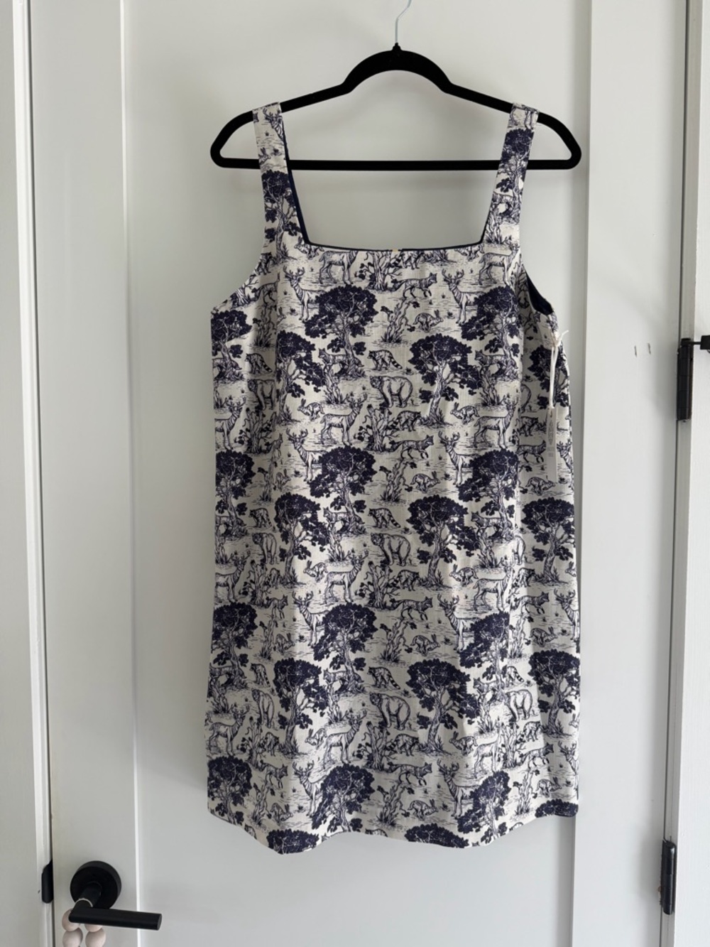 NWT / Hyacinth House Toile Safari Swing Dress - Navy on White